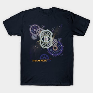 Steam punk with gears and vesica piscis T-Shirt